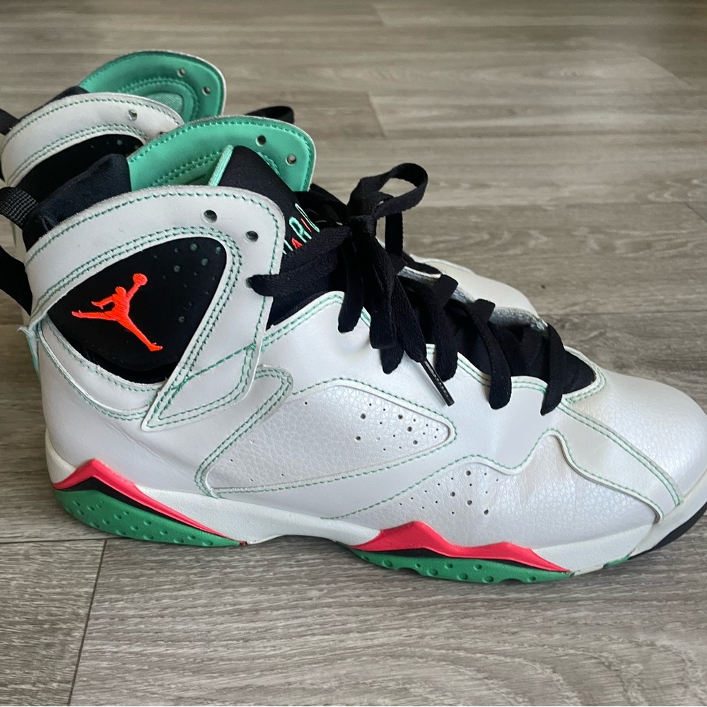 Jordan Retro 7 Basketball Grade-schools White / Infrared 23 Black Verde